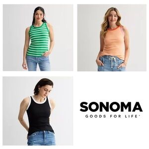 Bundle of 3 Sonoma High Neck Layering Tank Tops